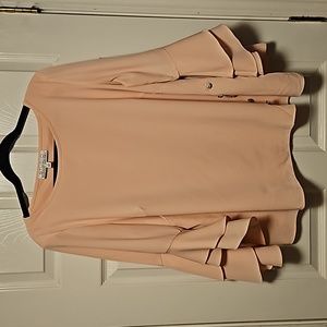 Badgley Mischka Tiered Bell Sleeve Top